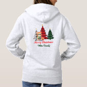 Vrolijk kerstfeest| Bomen | Schattigee kattennaam  Hoodie (Achterkant)