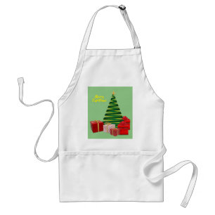 Vrolijk kerstfeest ~ Boom met cadeautjes Standaard Schort
