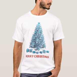 vrolijk kerstfeest. Boom (ontwerp 4) met geschenke T-shirt