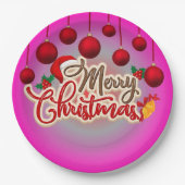 Vrolijk kerstfeest Bord (Voorkant)