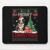 Vrolijk Kerstfeest Border Collie Hondenliefhebbers Muismat (Voorkant)