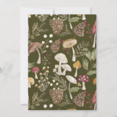 Vrolijk kerstfeest bosrijke bosrijke paddenstoel kaart (Achterkant)