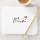  Vrolijk Kerstfeest botanische hulst Etiket (Insitu)