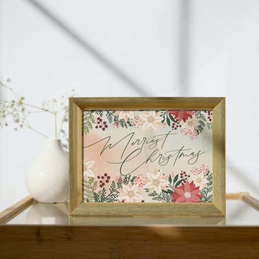 vrolijk kerstfeest | Botanische pracht vakantie Perfect Poster