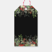 vrolijk kerstfeest | Botanische rustieke cadeau La Cadeaulabel (Achterkant)