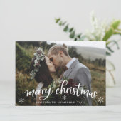 vrolijk kerstfeest | Bourgondië terug met foto Feestdagenkaart (Staand voorkant)