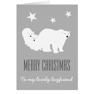 Vrolijk kerstfeest Boyvriend Polar Beren Kaart