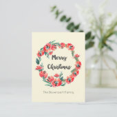 Vrolijk kerstfeest, braaf kerstfeestdag, aangepast feestdagenkaart (Staand voorkant)