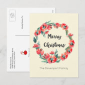 Vrolijk kerstfeest, braaf kerstfeestdag, aangepast feestdagenkaart (Voorkant / Achterkant)