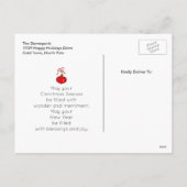 Vrolijk kerstfeest, braaf kerstfeestdag, aangepast feestdagenkaart (Achterkant)