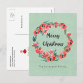 Vrolijk kerstfeest, braaf kerstfeestdag, aangepast feestdagenkaart (Voorkant / Achterkant)