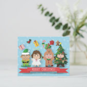 Vrolijk kerstfeest briefkaart (Staand voorkant)