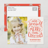 Vrolijk kerstfeest Briefkaart (Voorkant / Achterkant)