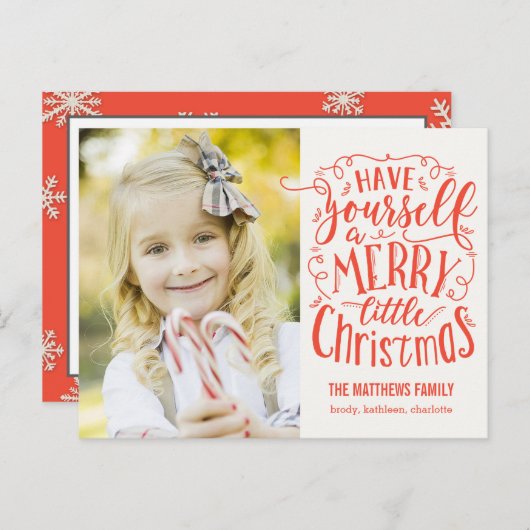 Vrolijk kerstfeest Briefkaart (Voorkant / Achterkant)