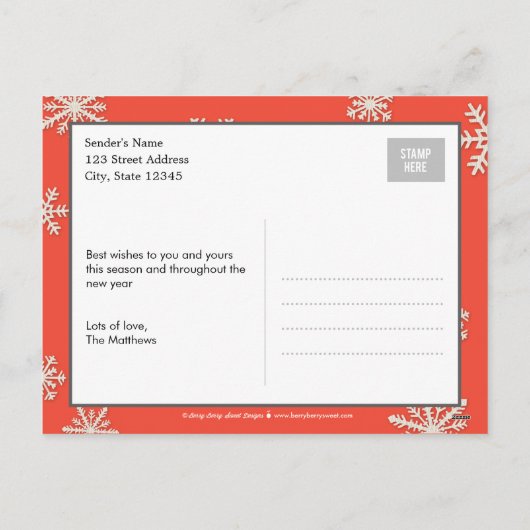 Vrolijk kerstfeest Briefkaart (Achterkant)