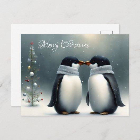 Vrolijk kerstfeest briefkaart (Voorkant / Achterkant)