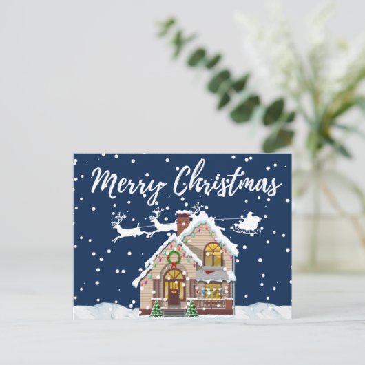 Vrolijk kerstfeest briefkaart (Staand voorkant)