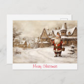 Vrolijk kerstfeest briefkaart (Voorkant / Achterkant)