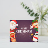 Vrolijk kerstfeest briefkaart (Staand voorkant)