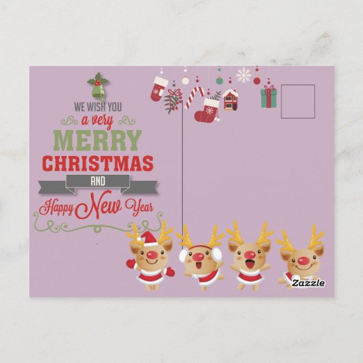 Vrolijk kerstfeest briefkaart (Achterkant)