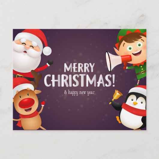 Vrolijk kerstfeest briefkaart (Voorkant)