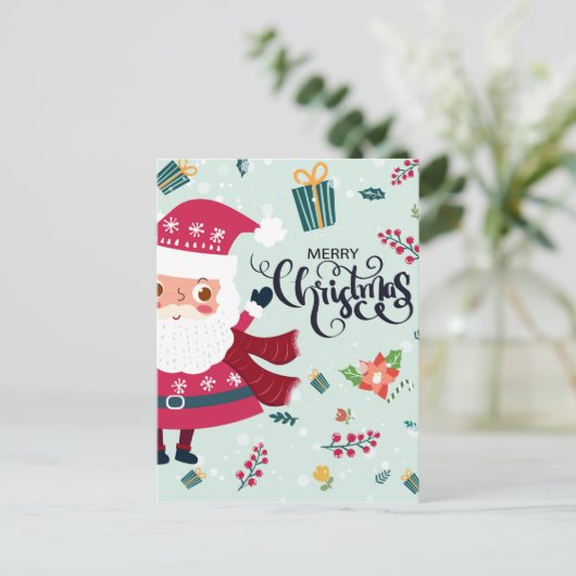 Vrolijk kerstfeest briefkaart (Staand voorkant)