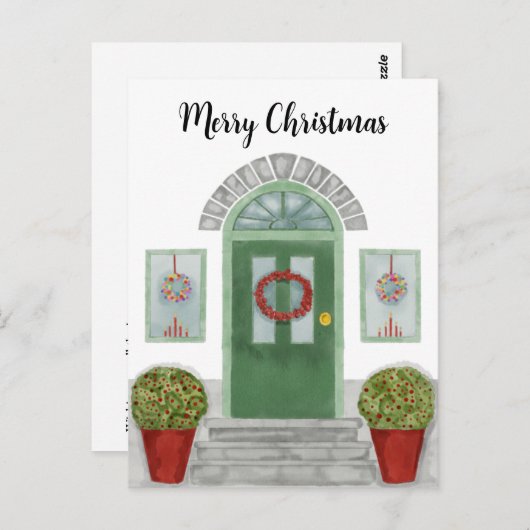 Vrolijk kerstfeest Briefkaart (Voorkant / Achterkant)