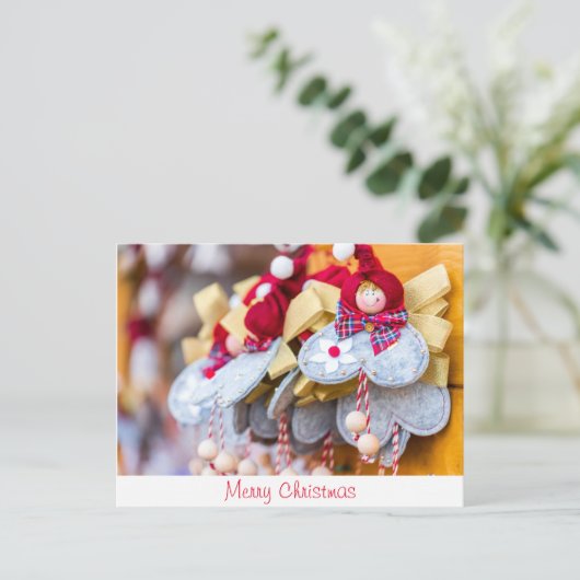 Vrolijk kerstfeest briefkaart (Staand voorkant)