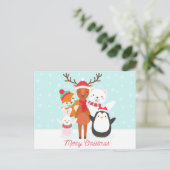 Vrolijk kerstfeest briefkaart (Staand voorkant)