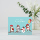 Vrolijk kerstfeest briefkaart (Staand voorkant)
