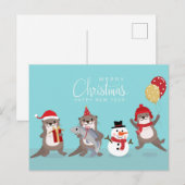 Vrolijk kerstfeest briefkaart (Voorkant / Achterkant)