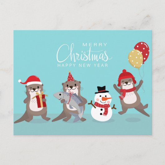 Vrolijk kerstfeest briefkaart (Voorkant)