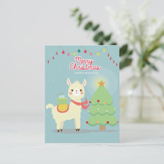 Vrolijk kerstfeest briefkaart (Staand voorkant)