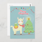 Vrolijk kerstfeest briefkaart (Voorkant / Achterkant)