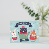 Vrolijk kerstfeest briefkaart (Staand voorkant)