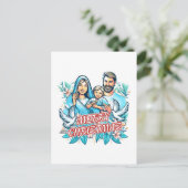 Vrolijk kerstfeest briefkaart (Staand voorkant)