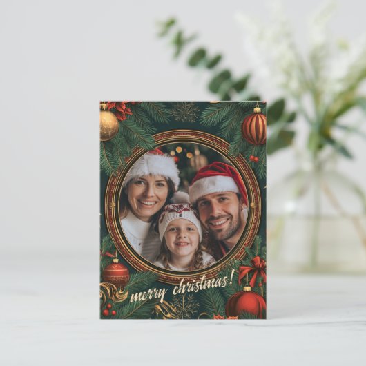 Vrolijk kerstfeest briefkaart (Staand voorkant)