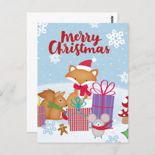 Vrolijk kerstfeest briefkaart