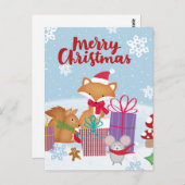 Vrolijk kerstfeest briefkaart (Voorkant / Achterkant)