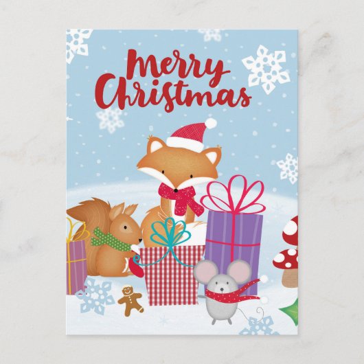 Vrolijk kerstfeest briefkaart (Voorkant)