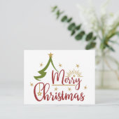Vrolijk kerstfeest briefkaart (Staand voorkant)