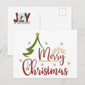 Vrolijk kerstfeest briefkaart (Voorkant / Achterkant)