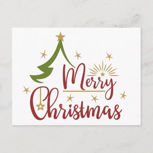 Vrolijk kerstfeest briefkaart (Voorkant)
