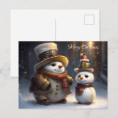 Vrolijk kerstfeest briefkaart (Voorkant / Achterkant)