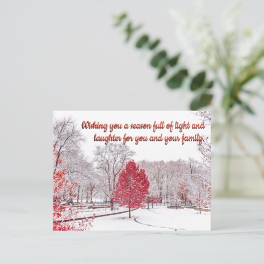 Vrolijk kerstfeest briefkaart (Staand voorkant)