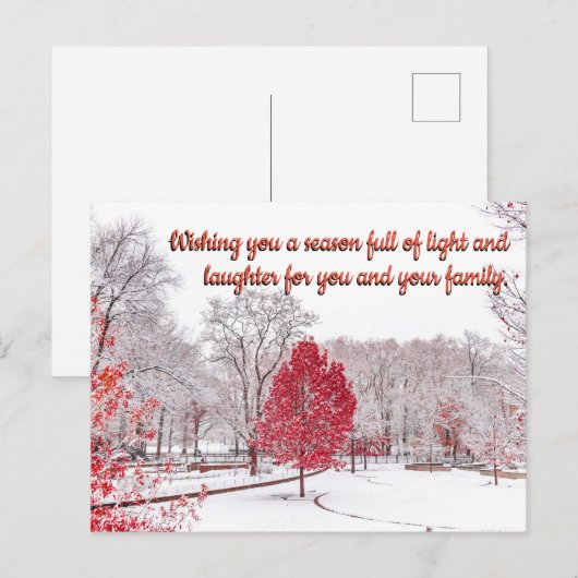 Vrolijk kerstfeest briefkaart (Voorkant / Achterkant)