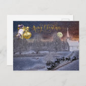 Vrolijk kerstfeest briefkaart (Voorkant / Achterkant)