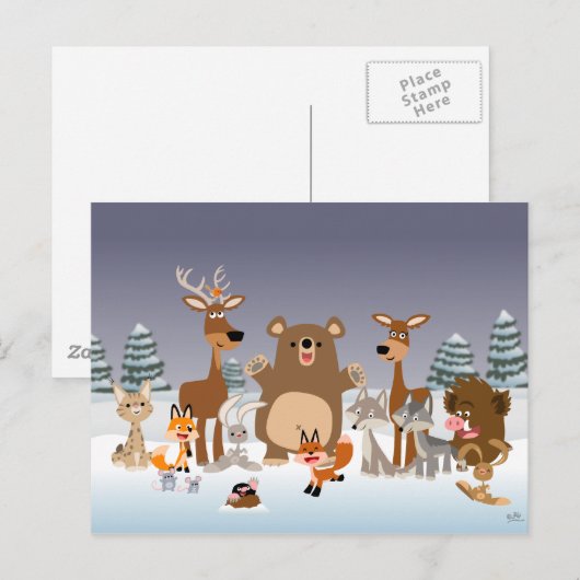 Vrolijk kerstfeest!! briefkaart (Voorkant / Achterkant)