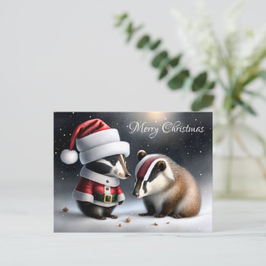 Vrolijk kerstfeest briefkaart (Staand voorkant)