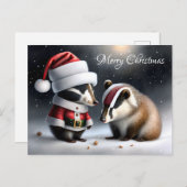 Vrolijk kerstfeest briefkaart (Voorkant / Achterkant)